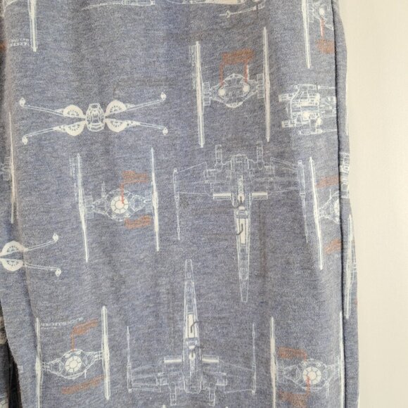 NWT Star Wars Disney Spaceship Print Blue Pajama Pants Size M - Picture 5 of 12